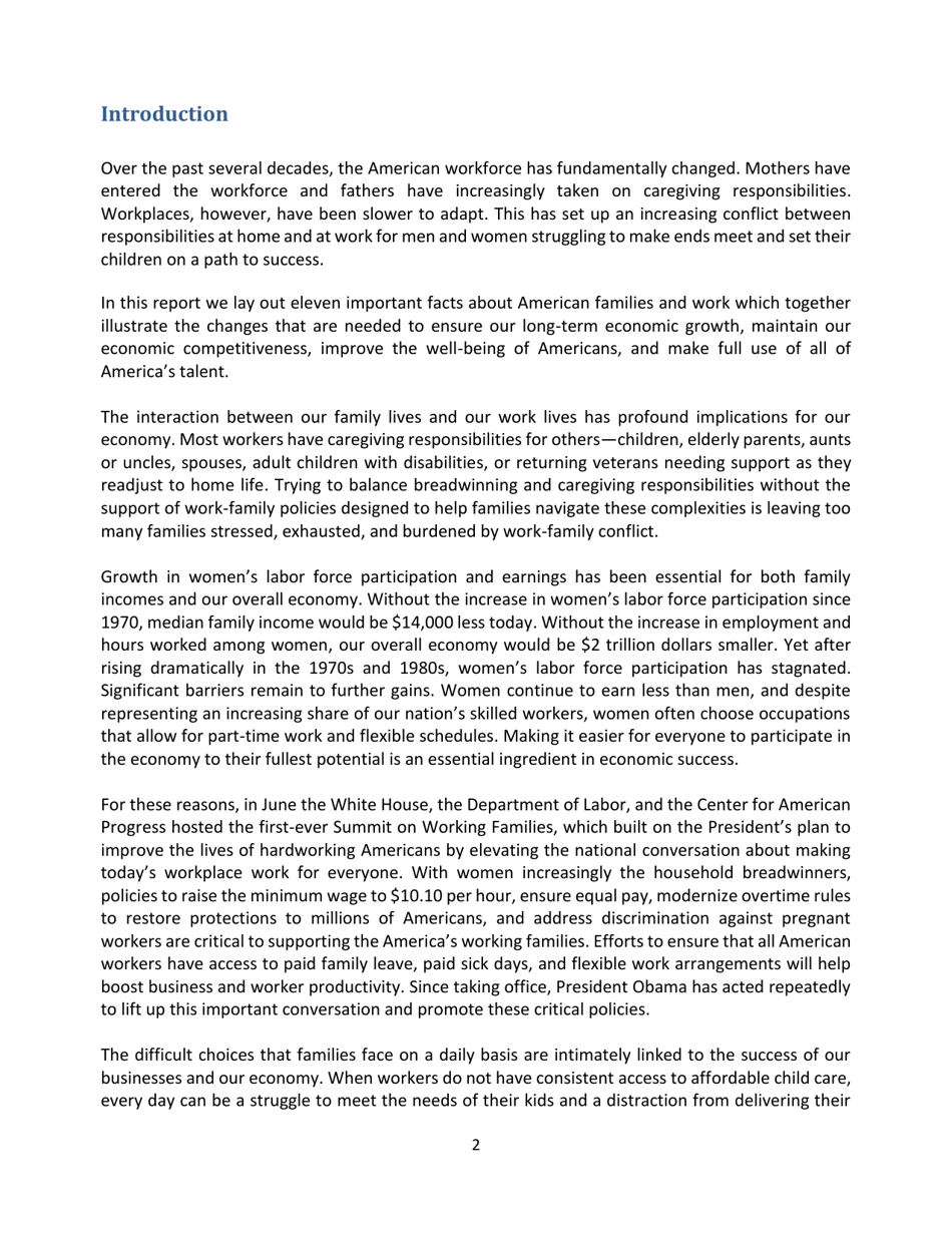 Eleven Facts About American Families and Work, Page 3