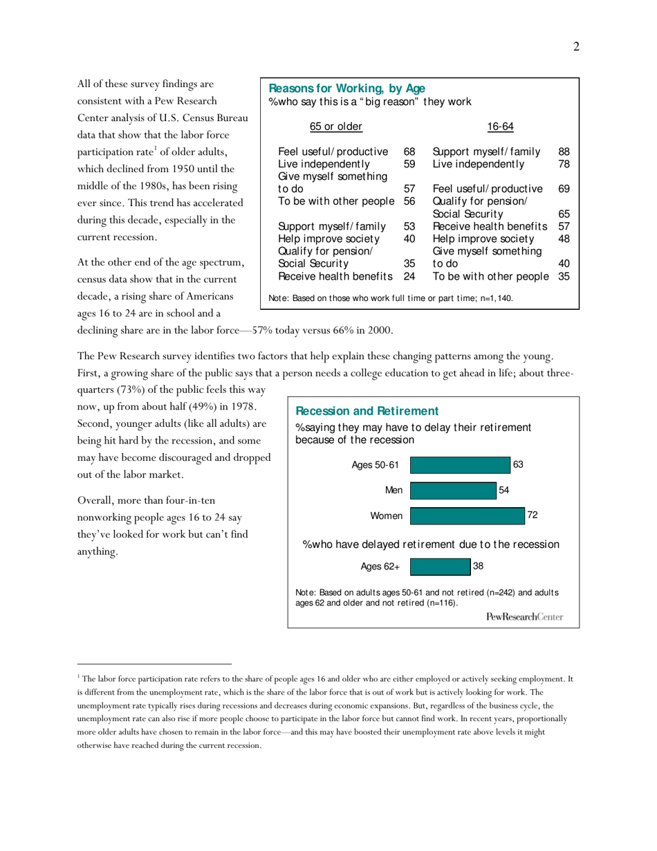Americas Changing Workforce: Recession Turns a Graying Office Grayer - Pew Research Center, Page 3