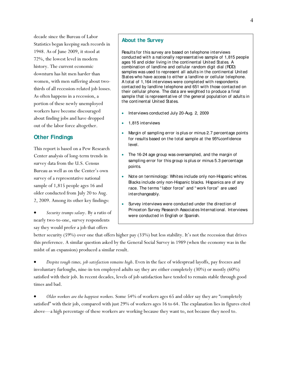 Americas Changing Workforce: Recession Turns a Graying Office Grayer - Pew Research Center, Page 5