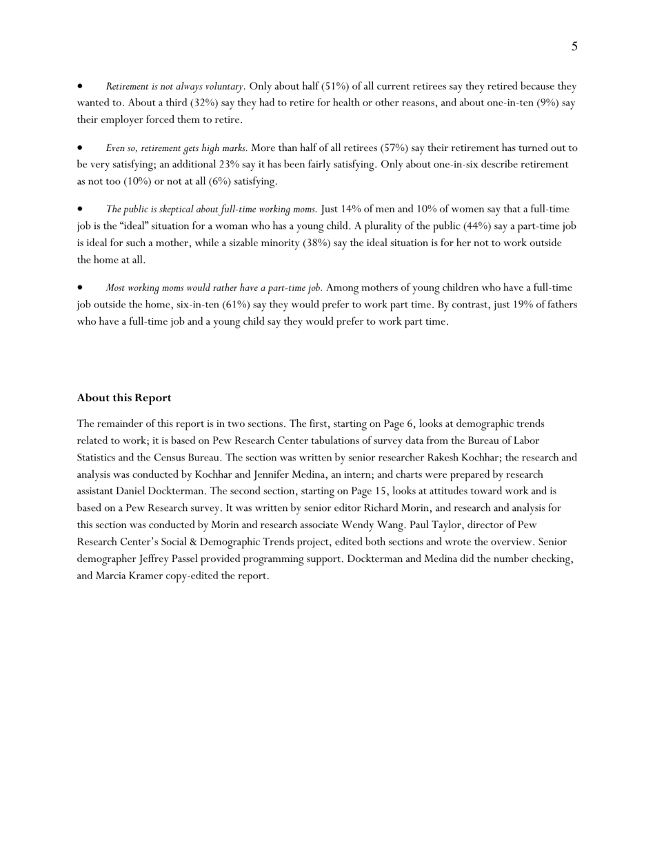 Americas Changing Workforce: Recession Turns a Graying Office Grayer - Pew Research Center, Page 6