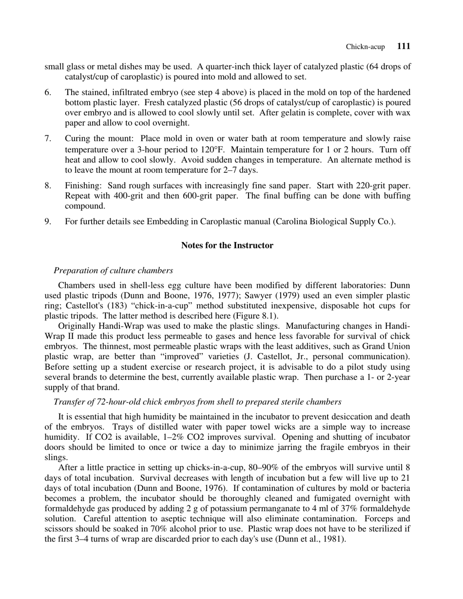 Chapter 8: Chick Embryos in Shell-Less Culture - Cynthia J. Fisher, Page 7