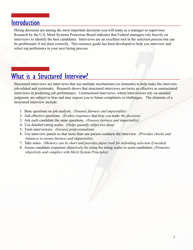 Conducting Effective Structured Interviews -resource Guide for Hiring Managers and Supervisors, Page 3