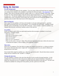 Conducting Effective Structured Interviews -resource Guide for Hiring Managers and Supervisors, Page 5