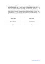 Letter of Intent to Purchase Business Template, Page 5