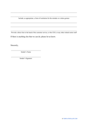 Customer Service Apology Letter Template, Page 2