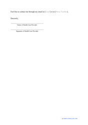 &quot;Return to Work With Restrictions Letter Template&quot;, Page 2