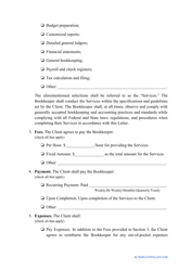 Bookkeeping Engagement Letter Template, Page 2