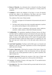 Sample Letter of Intent to Purchase Business, Page 3