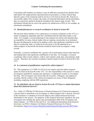 Information Sheet, Guidance for Sponsors, Clinical Investigators, and Irbs Frequently Asked Questions - Statement of Investigator (Form FDA 1572), Page 16