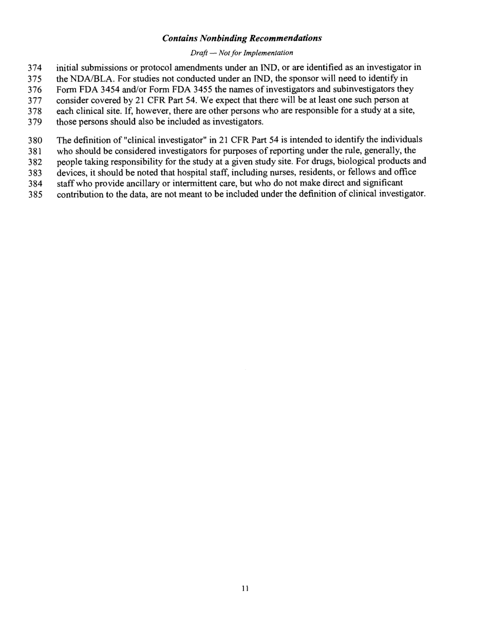 Information Sheet, Guidance for Sponsors, Clinical Investigators, and Irbs Frequently Asked Questions - Statement of Investigator (Form FDA 1572), Page 13