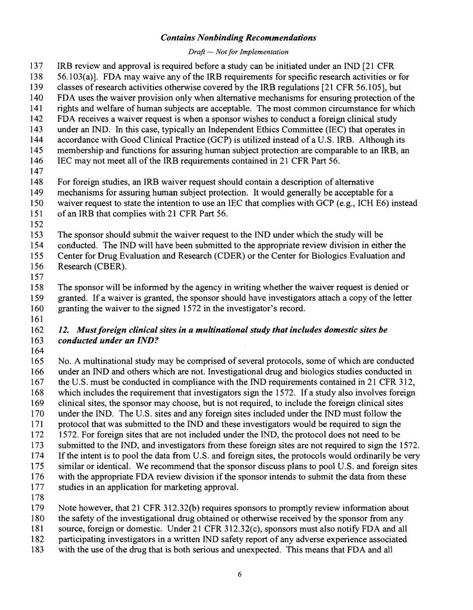 Information Sheet, Guidance for Sponsors, Clinical Investigators, and Irbs Frequently Asked Questions - Statement of Investigator (Form FDA 1572), Page 8