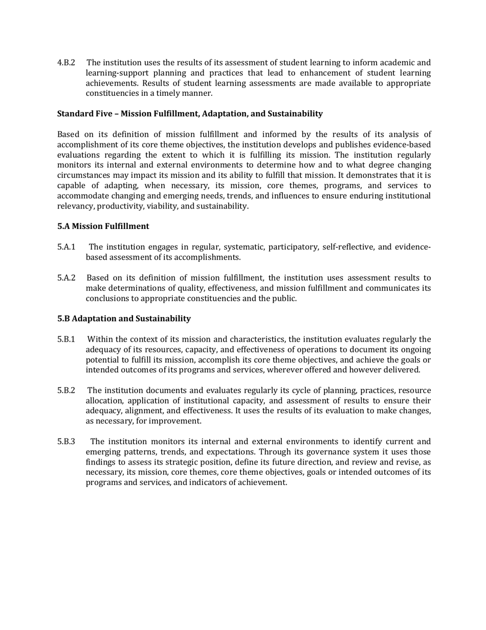 Standards for Accreditation - Northwest Commission on Colleges and Universities, Page 15