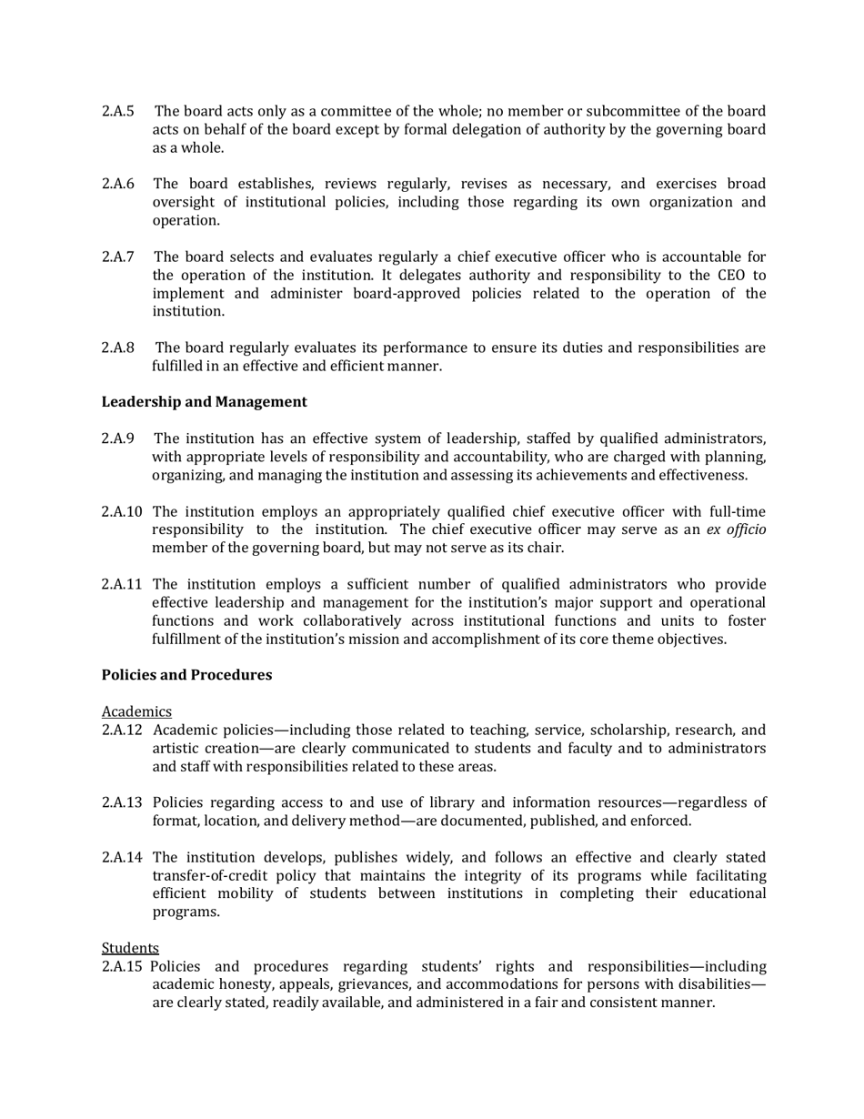Standards for Accreditation - Northwest Commission on Colleges and Universities, Page 3