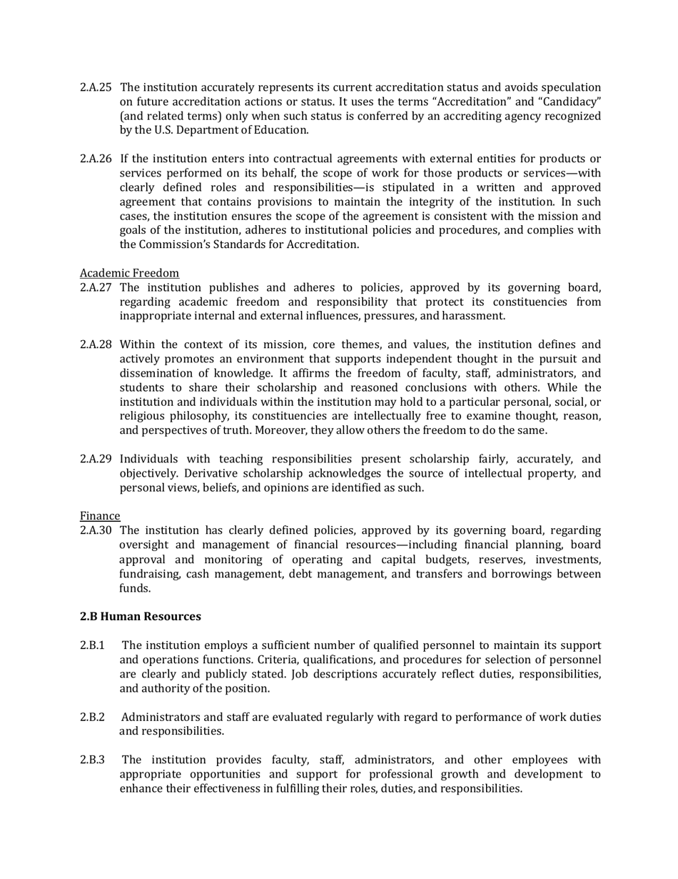 Standards for Accreditation - Northwest Commission on Colleges and Universities, Page 5