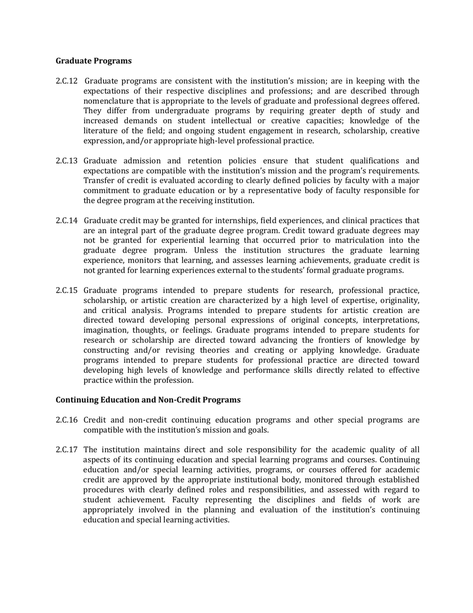 Standards for Accreditation - Northwest Commission on Colleges and Universities, Page 8