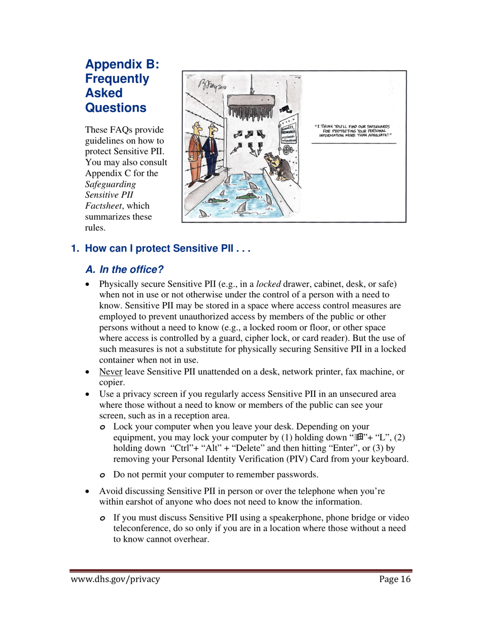 Handbook for Safeguarding Sensitive Personally Identifiable Information, Page 17
