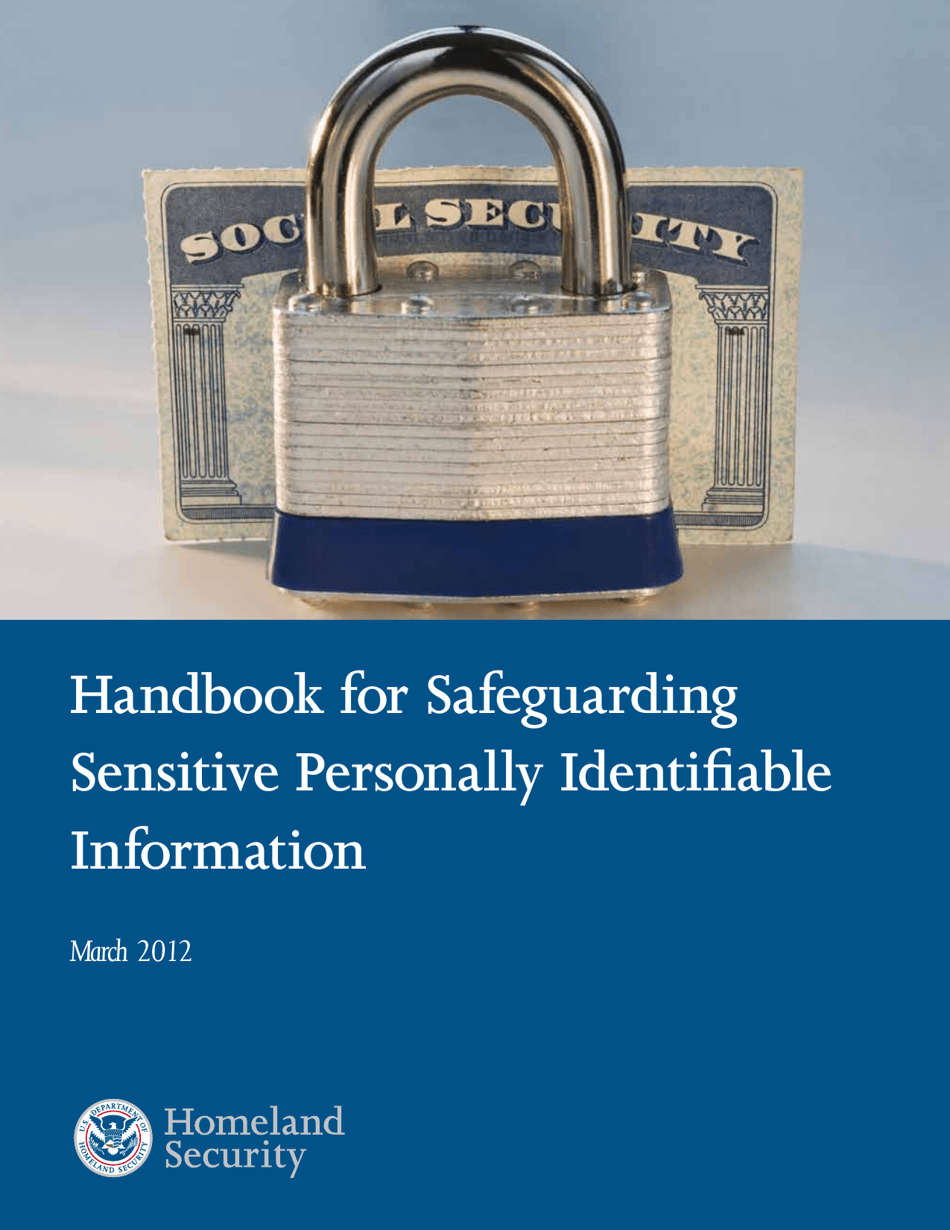 Handbook for Safeguarding Sensitive Personally Identifiable Information, Page 1