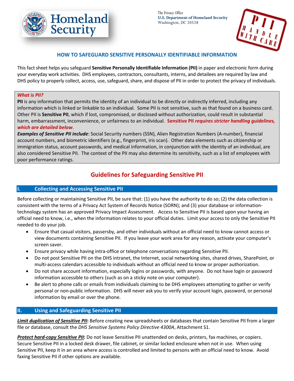 Handbook for Safeguarding Sensitive Personally Identifiable Information, Page 26