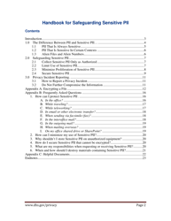 Handbook for Safeguarding Sensitive Personally Identifiable Information, Page 3