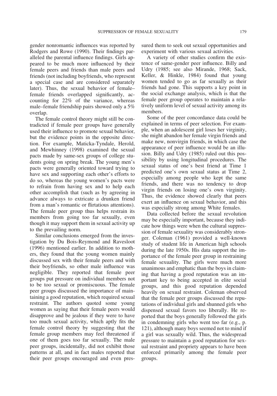 Cultural Suppression of Female Sexuality - Roy F. Baumeister, Jean M. Twenge, Page 14
