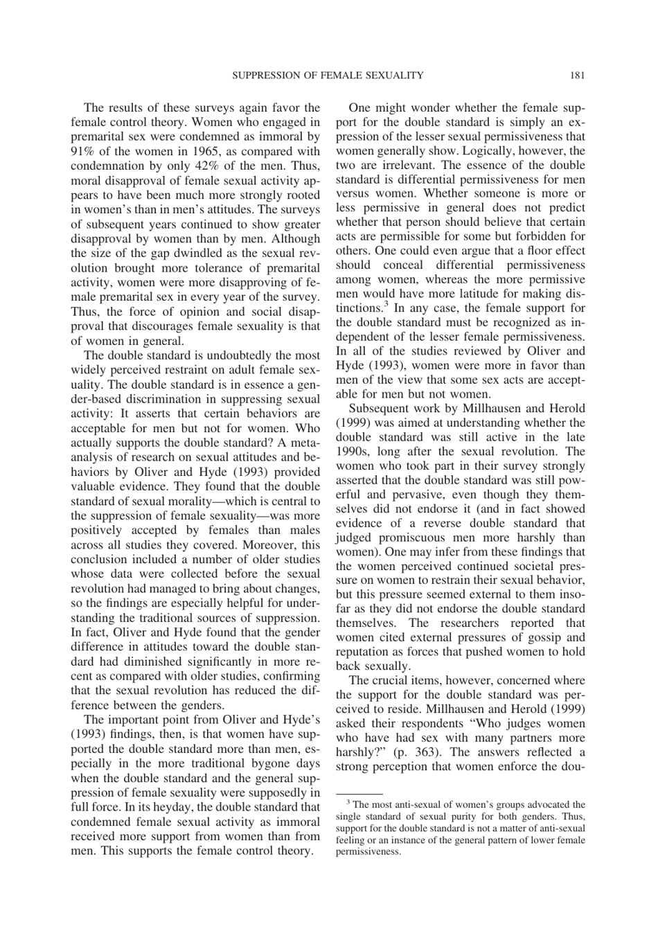 Cultural Suppression of Female Sexuality - Roy F. Baumeister, Jean M. Twenge, Page 16