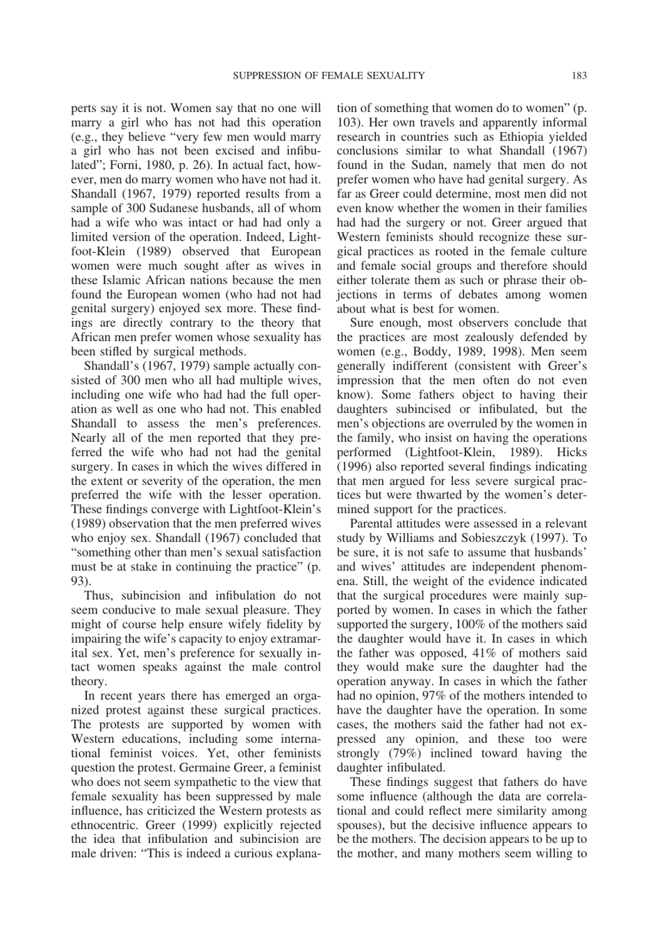 Cultural Suppression of Female Sexuality - Roy F. Baumeister, Jean M. Twenge, Page 18