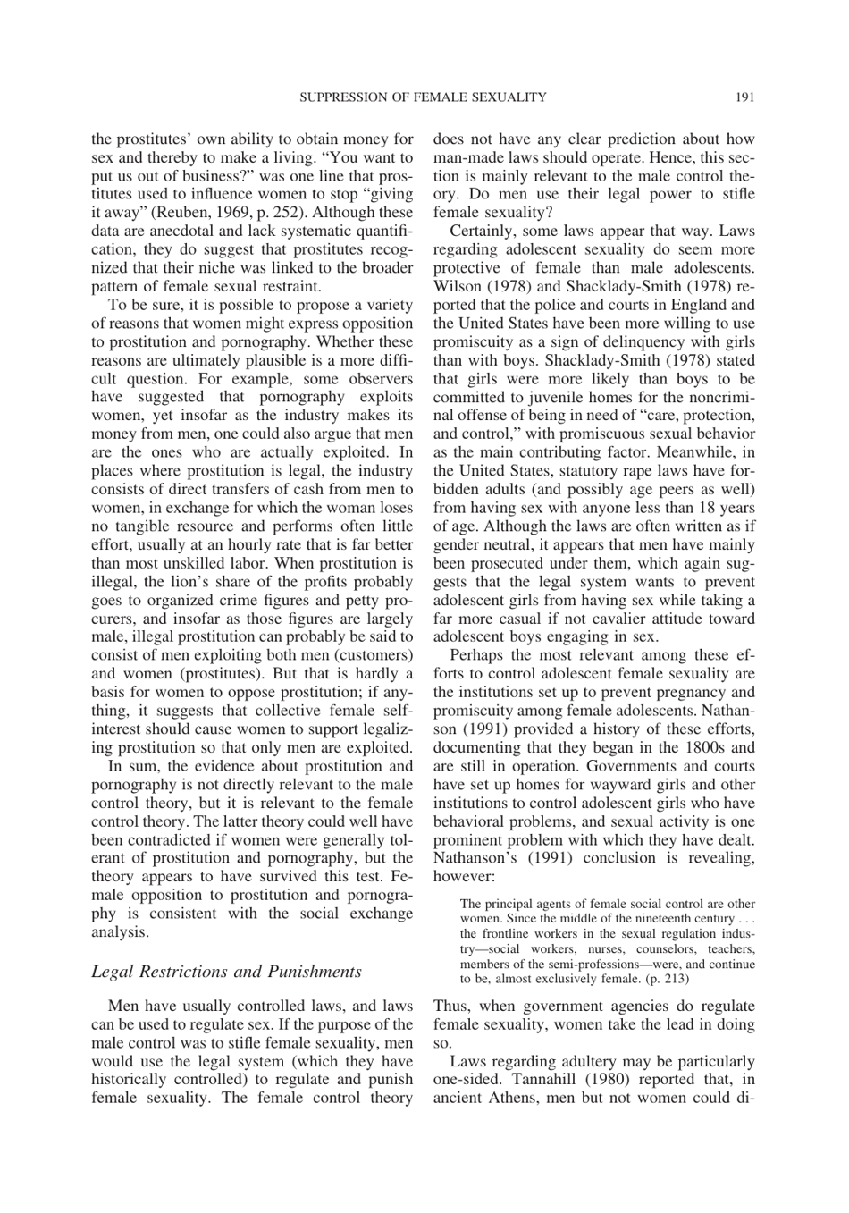 Cultural Suppression of Female Sexuality - Roy F. Baumeister, Jean M. Twenge, Page 26