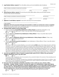 Form FIN506 Application for Individual Agent License - Texas, Page 2