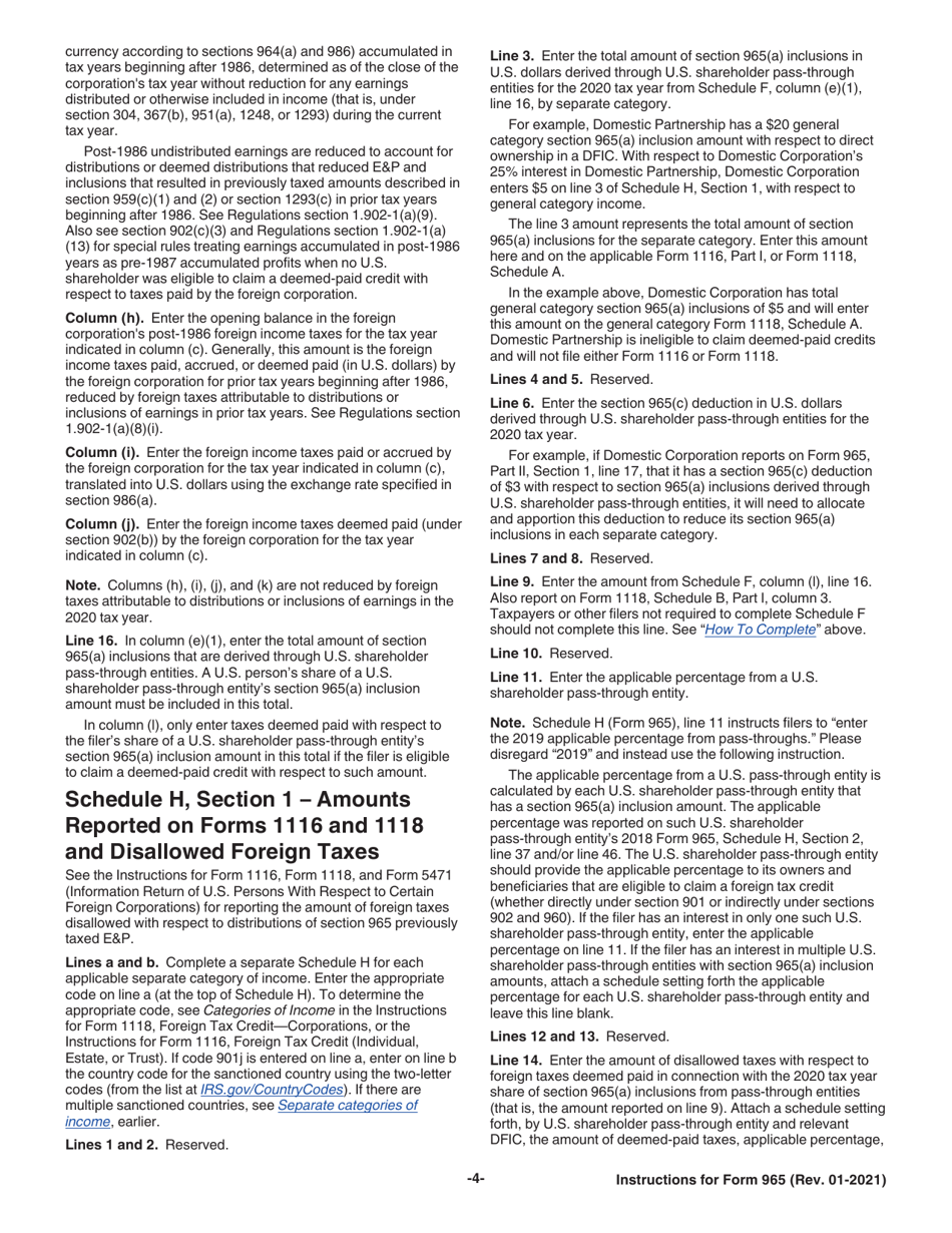 Instructions for IRS Form 965 Inclusion of Deferred Foreign Income Upon Transition to Participation Exemption System, Page 4