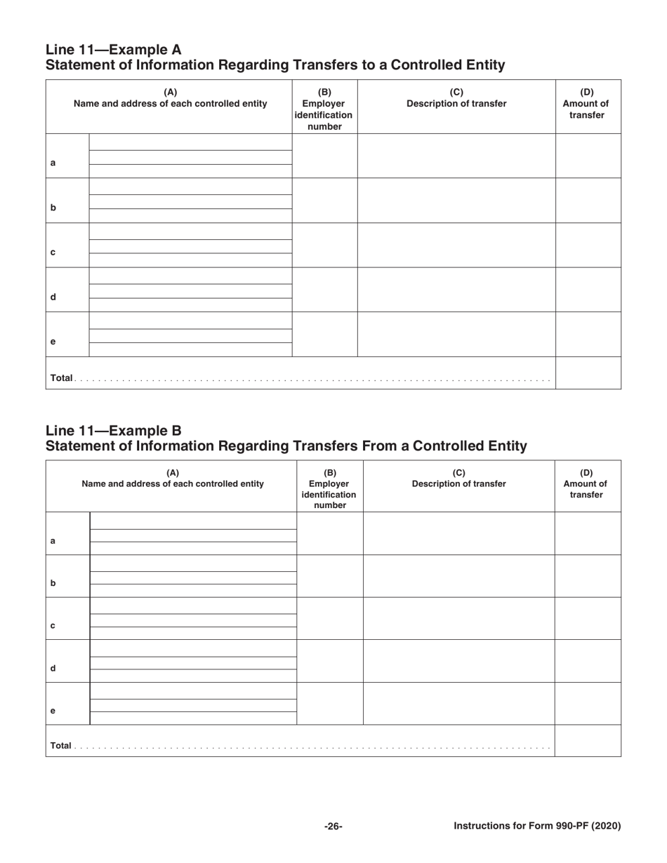 Instructions for IRS Form 990-PF Return of Private Foundation or Section 4947(A)(1) Nonexempt Charitable Trust Treated as a Private Foundation, Page 26