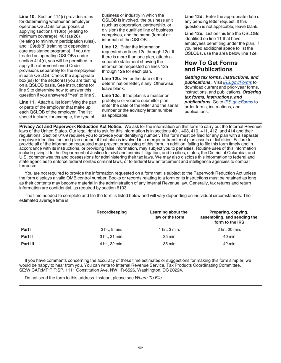 Instructions for IRS Form 5310-A Notice of Plan Merger or Consolidation, Spinoff, or Transfer of Plan Assets or Liabilities; Notice of Qualified Separate Lines of Business, Page 5