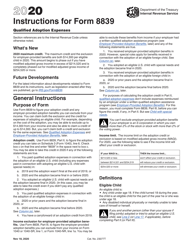 Instructions for IRS Form 8839 Qualified Adoption Expenses