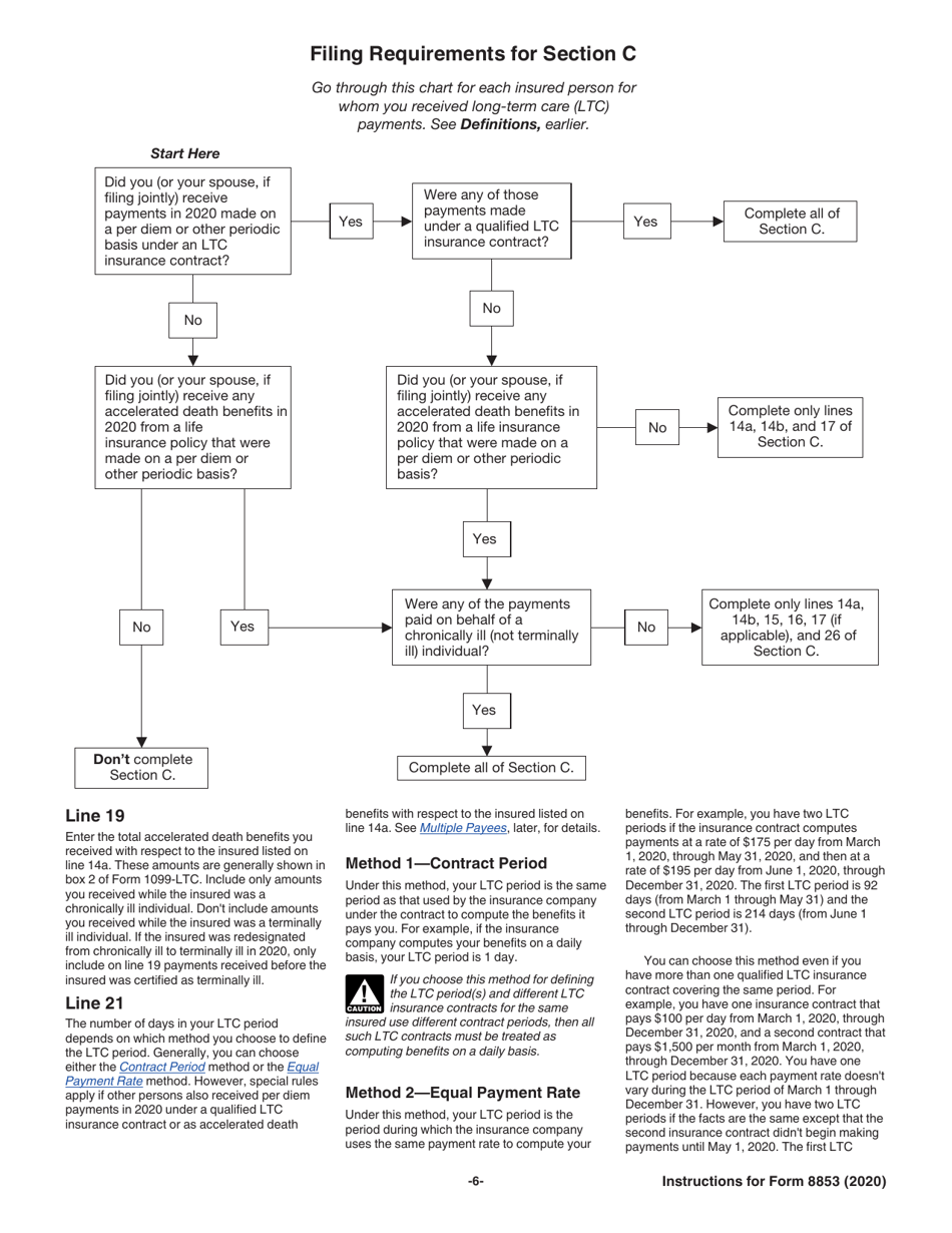 Instructions for IRS Form 8853 Archer Msas and Long-Term Care Insurance Contracts, Page 6