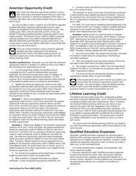 Instructions for IRS Form 8863 Education Credits (American Opportunity and Lifetime Learning Credits), Page 3