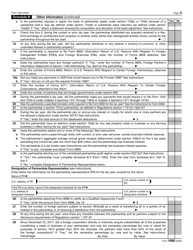 IRS Form 1065 &quot;U.S. Return of Partnership Income&quot;, Page 3