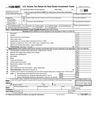 Document preview: IRS Form 1120-REIT U.S. Income Tax Return for Real Estate Investment Trusts