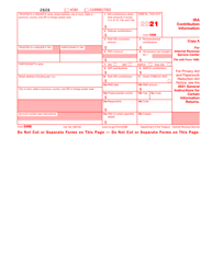 IRS Form 5498 &quot;Ira Contribution Information&quot;, Page 2