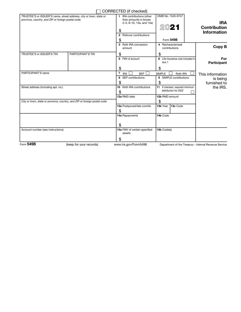 IRS Form 5498 Ira Contribution Information, Page 3