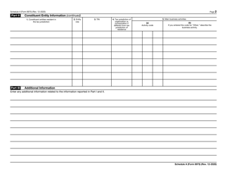 IRS Form 8975 Schedule A Tax Jurisdiction and Constituent Entity Information, Page 2