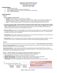 Form SFMS ACH-1 Direct Deposit Authorization Form for State Wide Vendor/Employee Travel (Not Pers/Payroll) - Oregon, Page 2