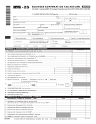 Form NYC-2S Business Corporation Tax Return - New York City