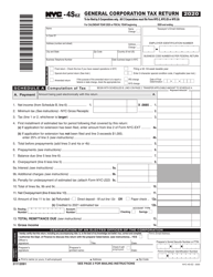 Form NYC-4SEZ General Corporation Tax Return - New York City