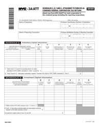 Document preview: Form NYC-3A/ATT Schedules C, D, F and G - Attachment to Form Nyc-3a Combined General Corporation Tax Return - New York City