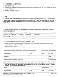 Form CF1239 CalFresh Notice of Approval/Termination Transitional Benefits - California, Page 4