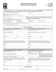 Document preview: Form DR-700022 Notification of Changes to the Address/Jurisdiction Database - Florida