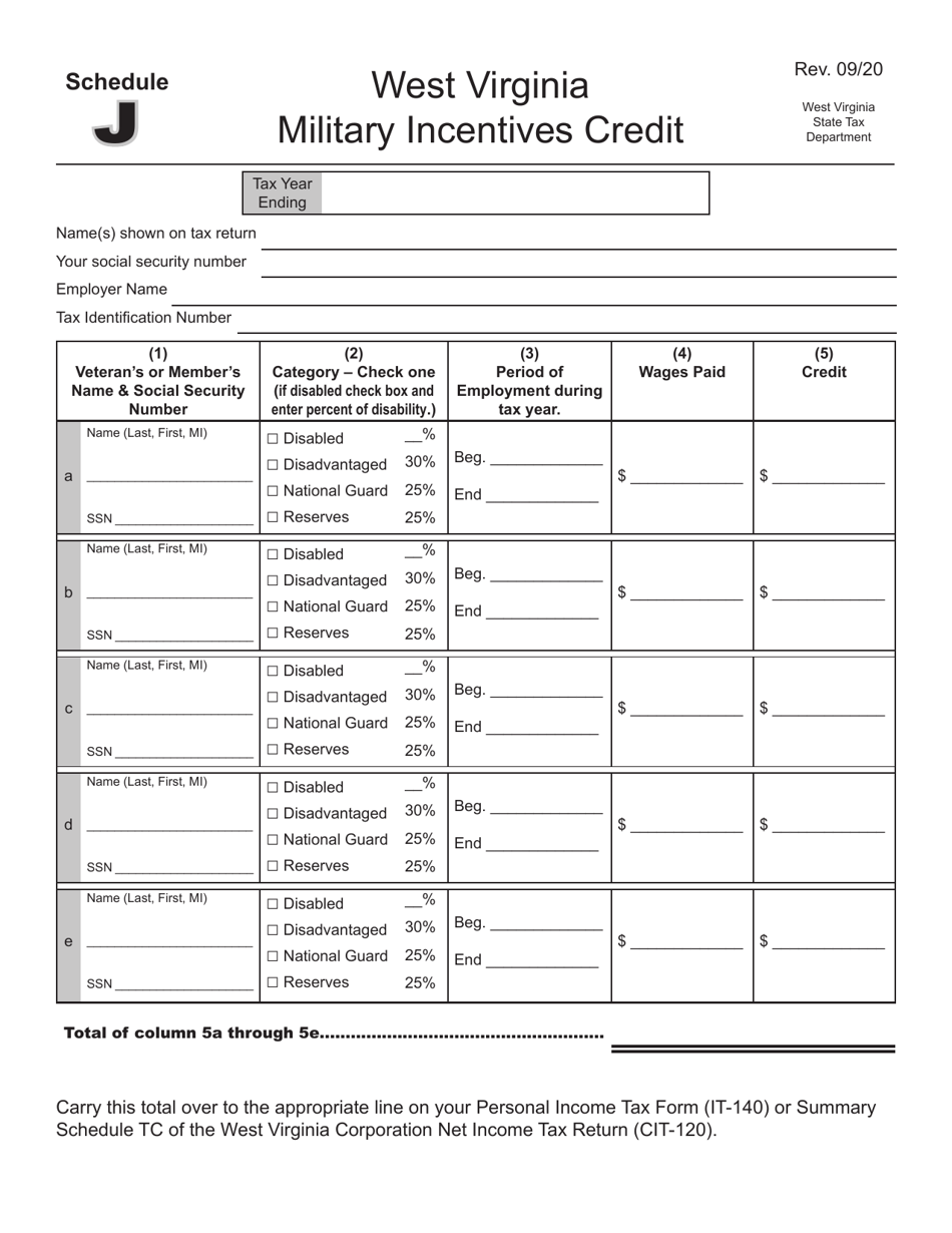 schedule-j-download-printable-pdf-or-fill-online-west-virginia-military