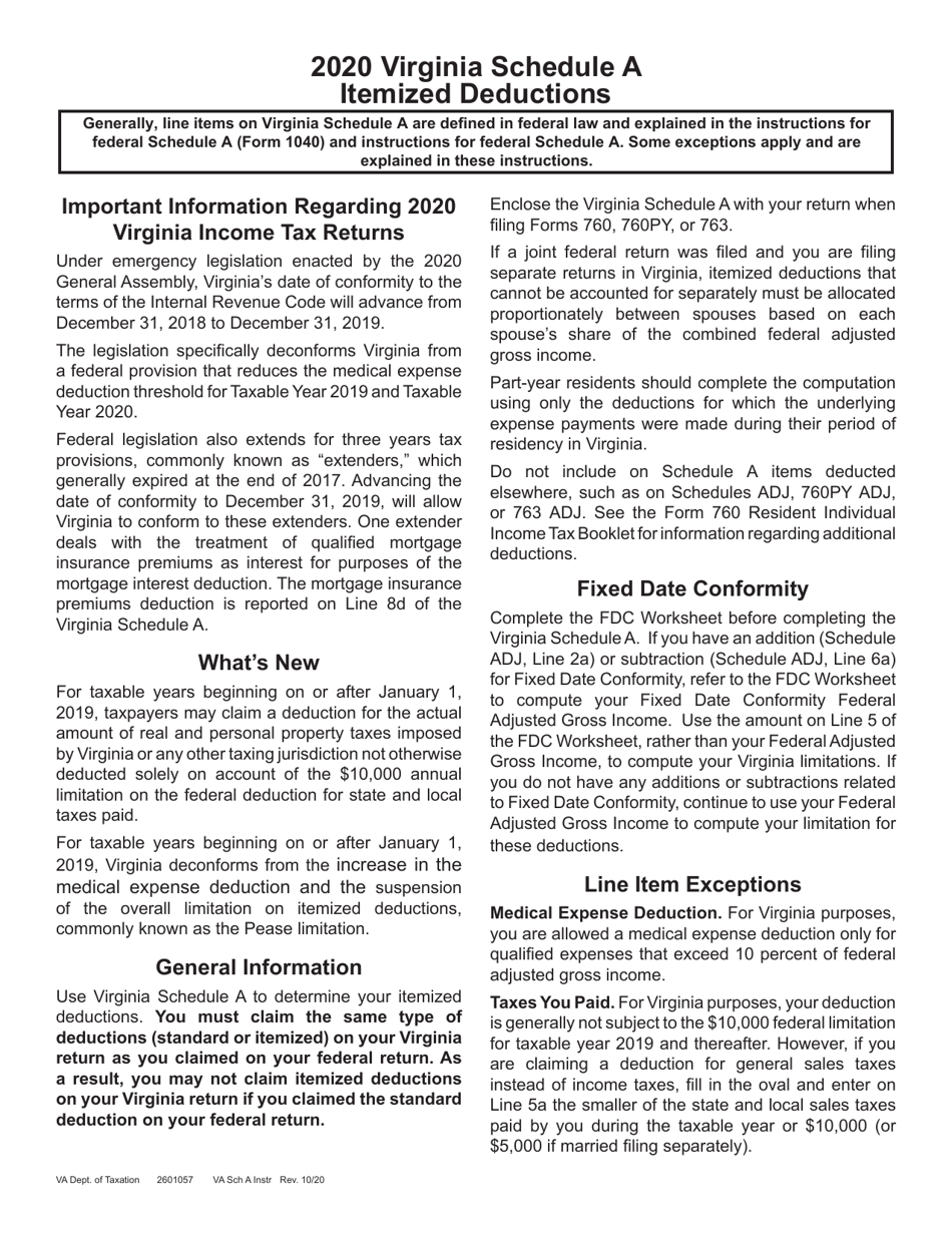 Schedule A Virginia Itemized Deductions - Virginia, Page 3