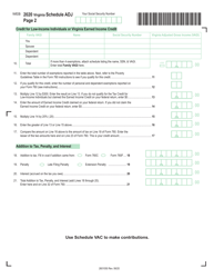 Form 760-ADJ Schedule ADJ Virginia Schedule of Adjustments - Virginia, Page 2