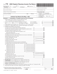 Form 770 Virginia Fiduciary Income Tax Return - Virginia