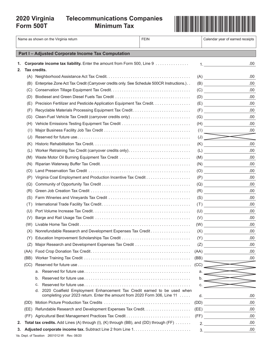 Form 500T Download Fillable PDF or Fill Online